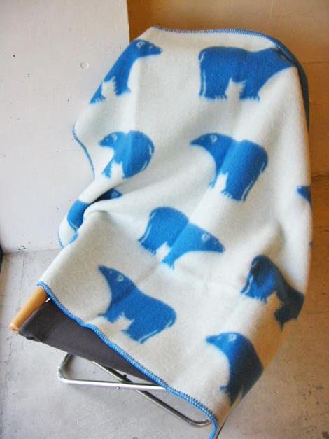 ROROS TWEED / ロロス ツイード ブランケットisbjorn MINI BLUE アイス