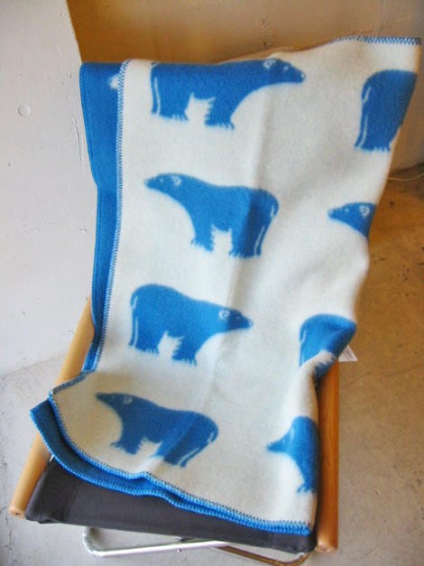 ROROS TWEED / ロロス ツイード ブランケットisbjorn MINI BLUE アイス