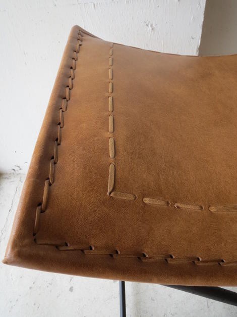 フォールディングレザースツール LEATHER FOLDING STOOLレザー フォールディング スツール