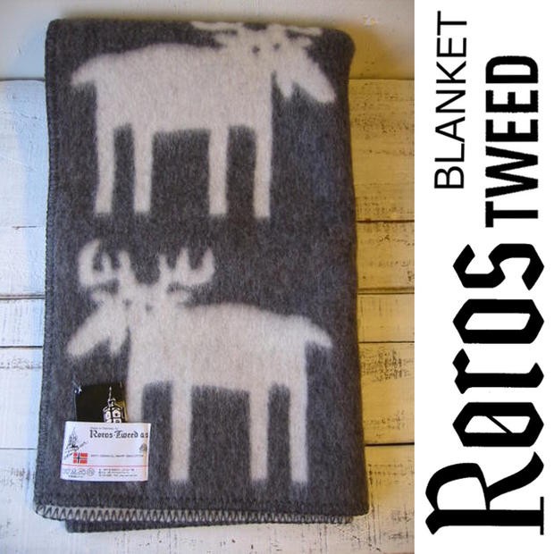 ROROS TWEED / ロロス ツイード ブランケットELG GREY-NATURAL エルク