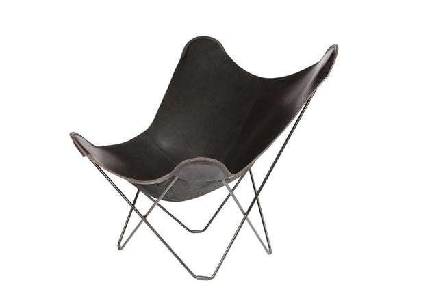 BKF Butterfly Chair / Pampa Mariposa / Black LeatherＢＫＦバタフライチェア / パンパ・マリポサ  / ブラック・レザーパーソナル/リラックス/一人 :bkfchair-pampamariposa-bk:AKI interior space - 通販  - Yahoo!ショッピング