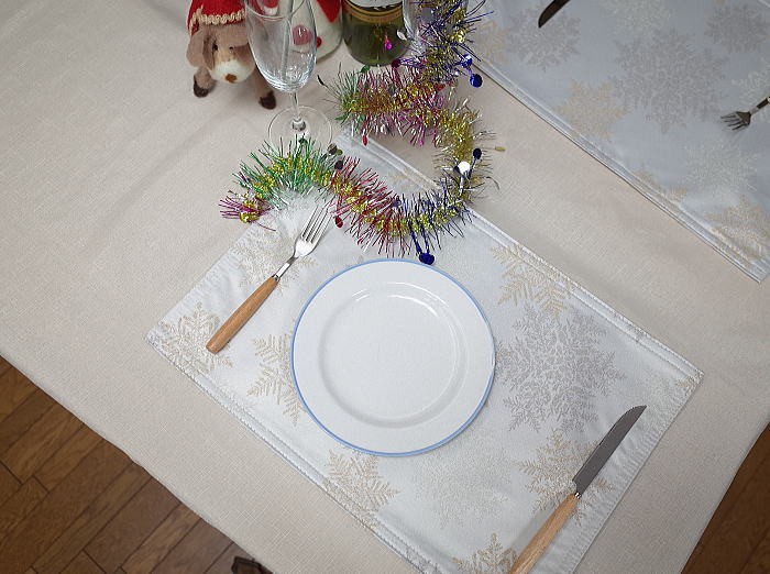 ランチョンマット 撥水 北欧 サイズ32×45cm 高級ジャガード織 ノエル 