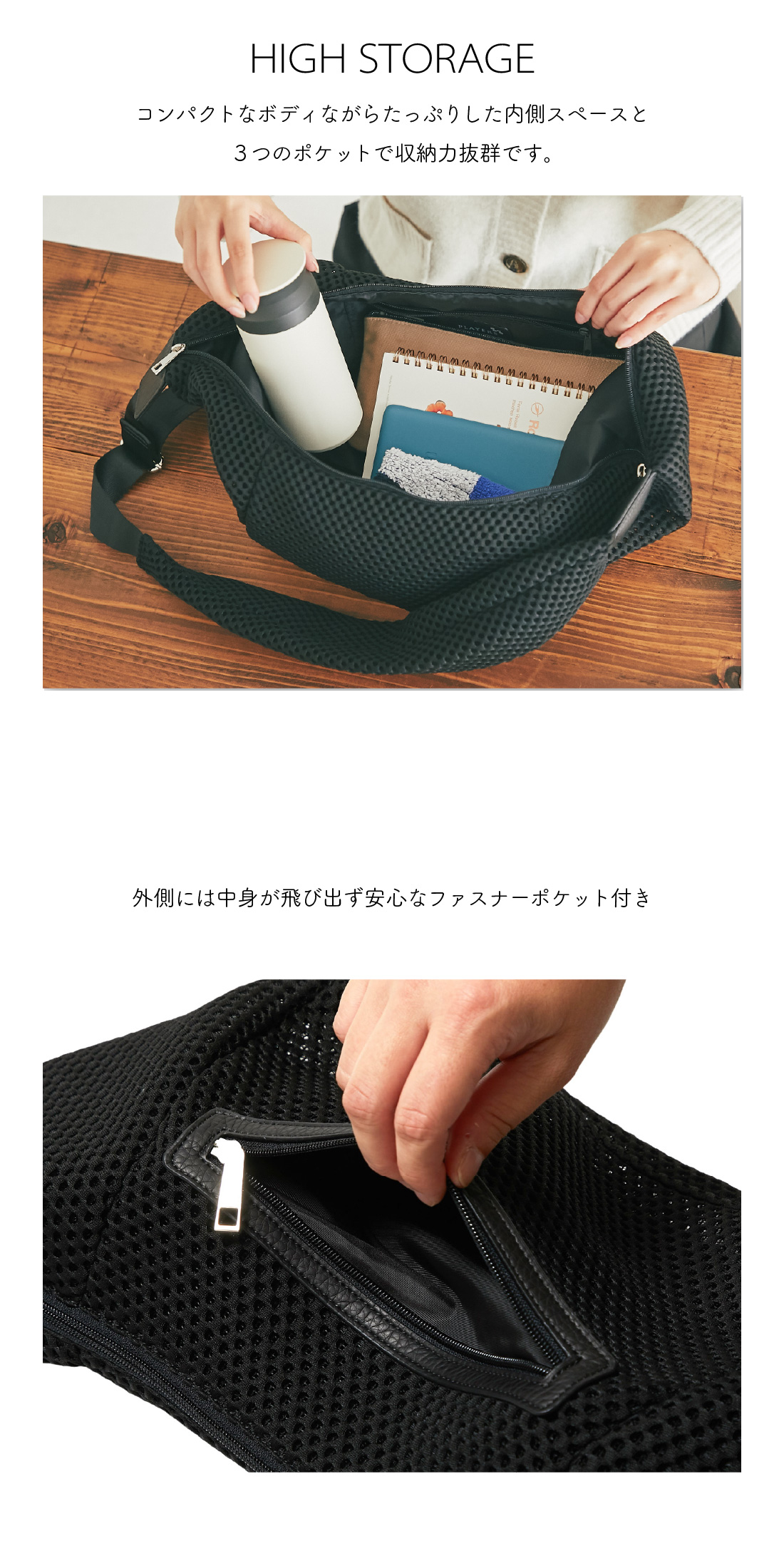 プレイヤーズ エアメッシュボディバッグ グレー PLAYERS ボディ