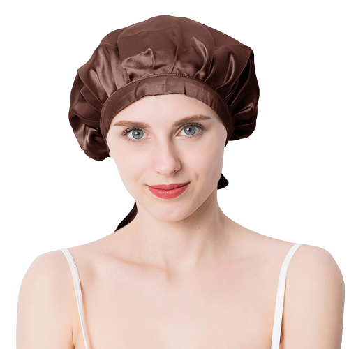 ナイトキャップ シルク ヘアクリップ付き 美髪 保湿 ヘアキャップ 脱げ防止 就寝用 抜け毛 パサつき ロングヘア |  | 05