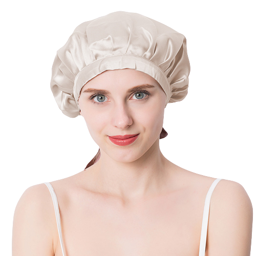 ナイトキャップ シルク ヘアクリップ付き 美髪 保湿 ヘアキャップ 脱げ防止 就寝用 抜け毛 パサつき ロングヘア |  | 04
