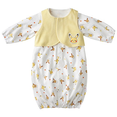 モンポケ ピカチュウ 新生児2WAYドレス スタイ付き (イエロー×50-70cm) | マタニティ・ベビー用品通販のベビーザらス オンラインストア