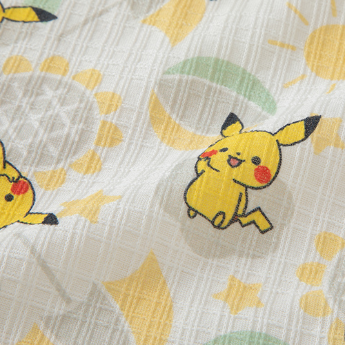 新品未使用 ベビー 80-90サイズ ピカチュウ Pokemon モンポケ ピカチュウ柄甚平スーツ 赤ちゃん ベビー
