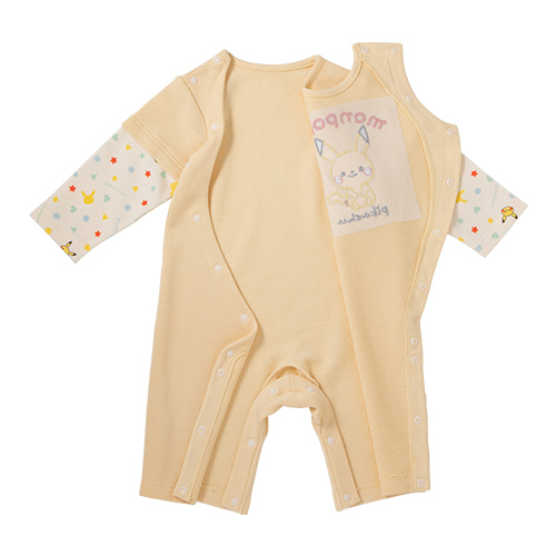 Pokemon（ポケモン） モンポケ 綿100％ ロンパース レイヤード調 長袖