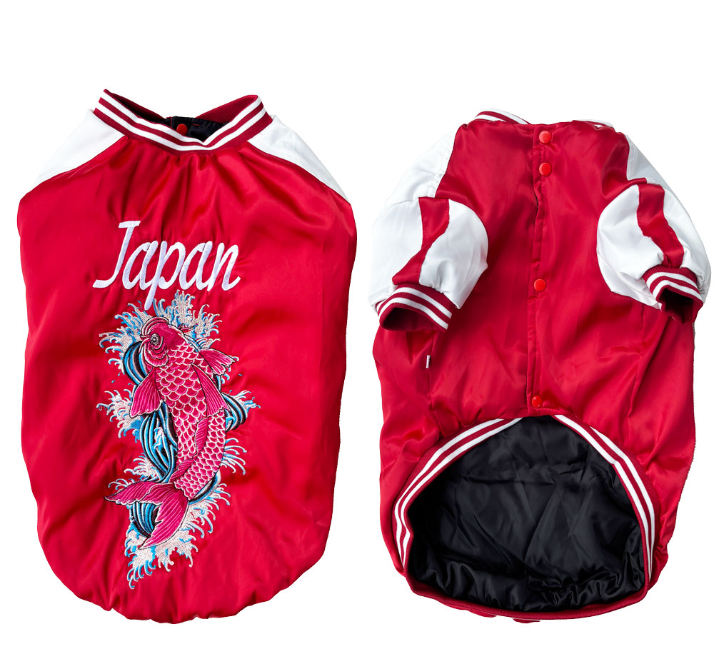 復刻盤 犬 犬服 冬 復刻（スカジャン） 暖かい 防寒 撥水 コート 秋