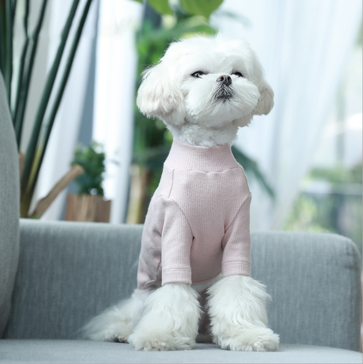 売り切り 犬 犬服 冬服 （ ハートアイ 刺繍長袖シャツ ） 防寒 暖かい