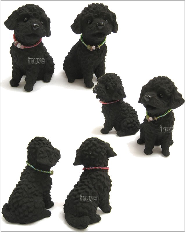 【犬雑貨】プレゼントギフトに最適備長炭の置物トイプードル