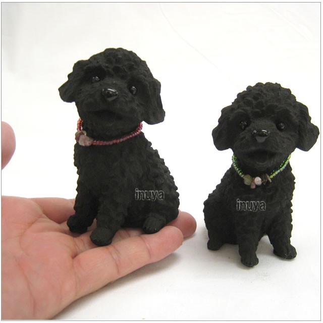【犬雑貨】プレゼントギフトに最適備長炭の置物トイプードル