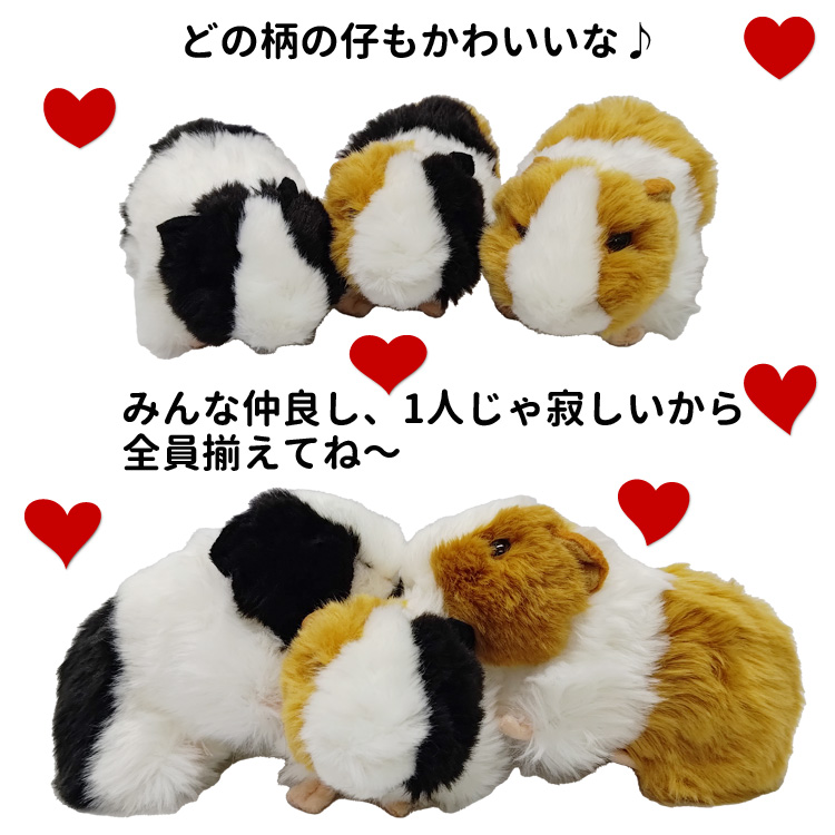 犬 リアル モルモット ぬいぐるみ 3種 ラッピング 無料 雑貨