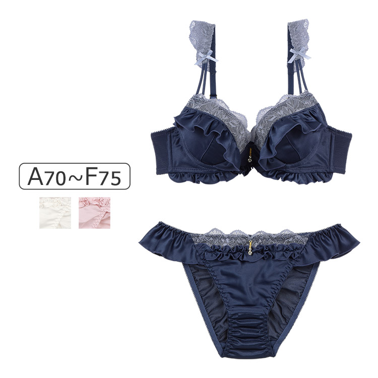 COCO Linge フローラサテン ブラセット ABCDEFカップ アンダー65/70
