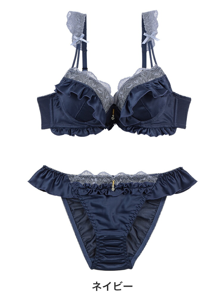 Peau de L'Ange Lingerie Cleansing 2個セット COCO Linge フローラサテン ブラセット ABCDEFカップ アンダー65/70