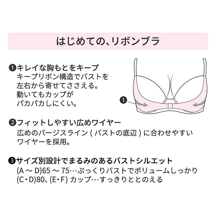 ワコール ファーストリボンブラ BRB409シ...の詳細画像4