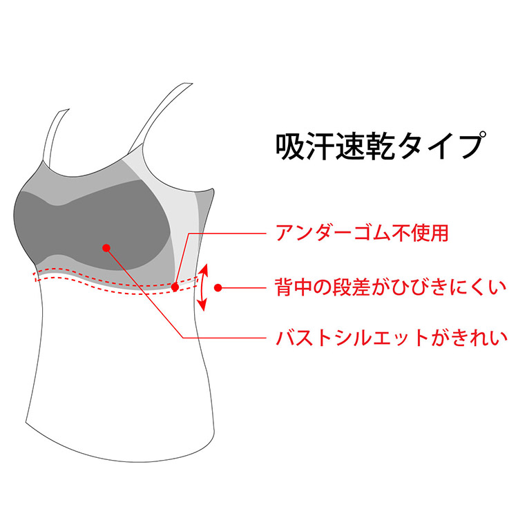 ワコール ウイング シンクロブラトップ 吸汗速乾 ブラトップ カップ付きインナー 環境配慮 S/M/L/LL ET1052 関連画像2