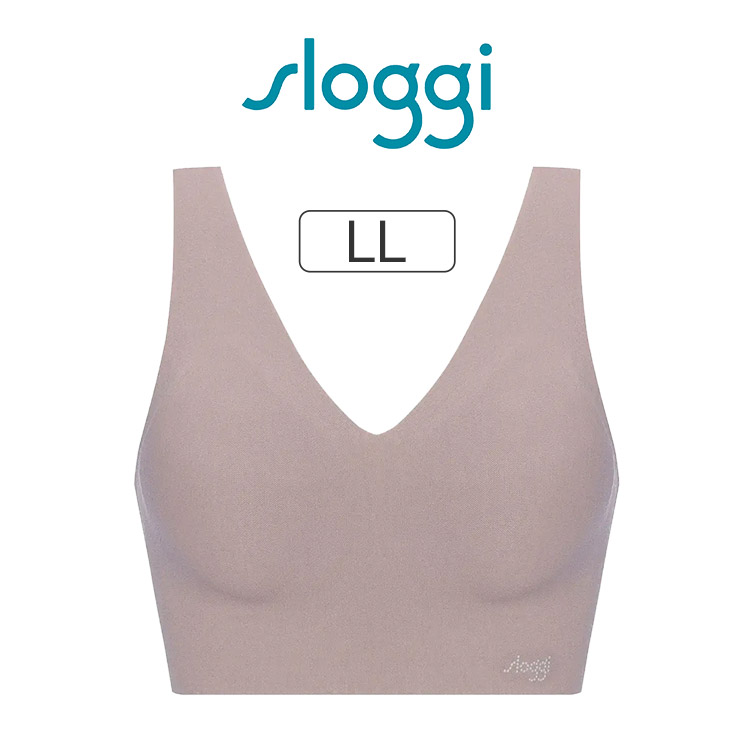 Sloggi トリンプ スロギー ゼロフィール 綿混 カップ付きハーフトップ