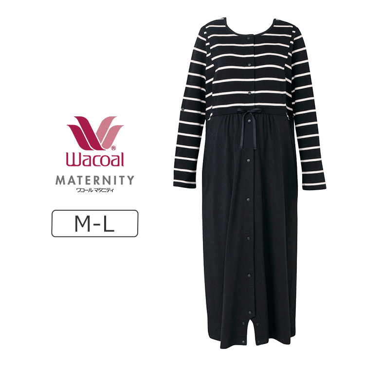 ワコールマタニティ（wacol maternity）/マタニティパジャマ（ＭＦＹ３７０） WACOAL MATERNITY ワコール マタニティ ロンパースパジャマ 全2色 M/L
