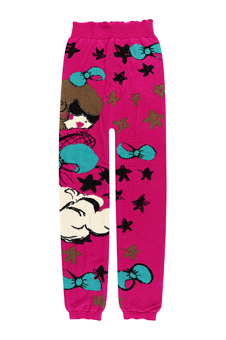 TSUMORI CHISATO ツモリチサト　刺繍変形スリット入りワイドパンツ ツモリチサト ワイドパンツ TSUMORI CHISATO ツモリチサト 刺繍変形