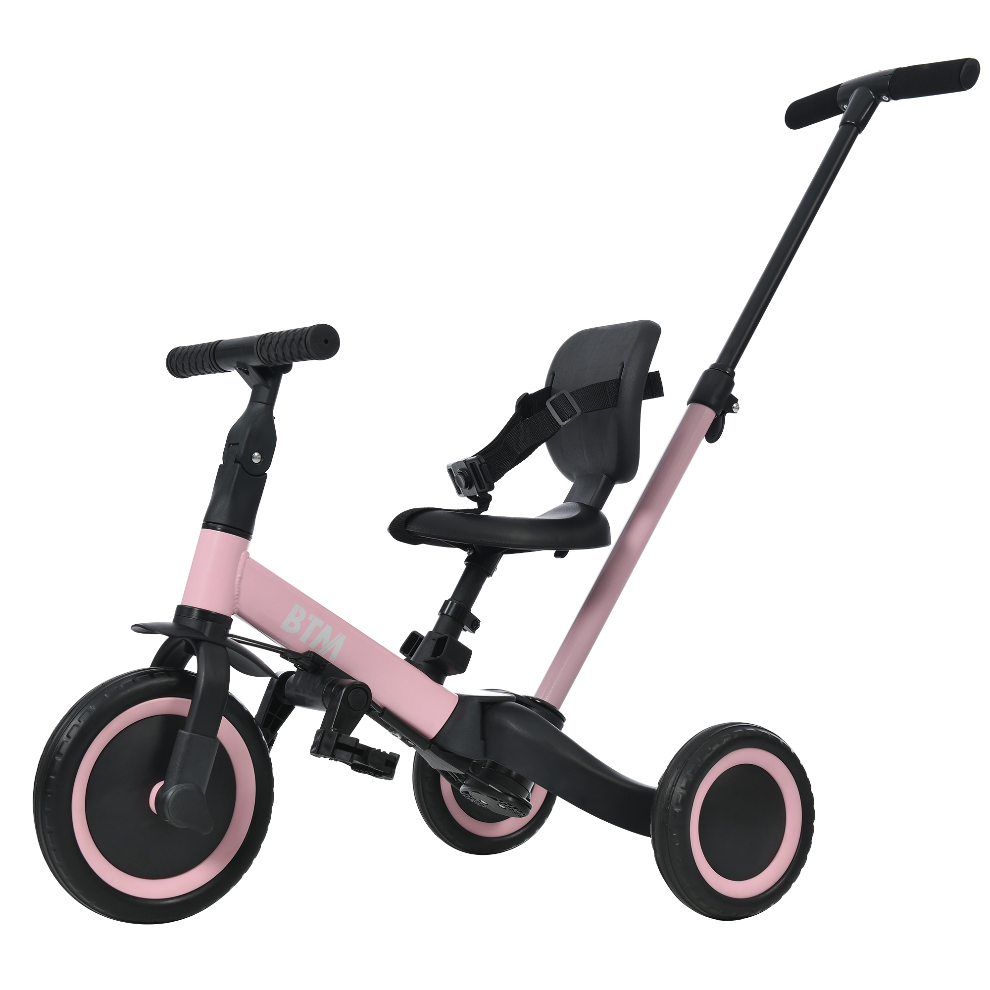 子供用三輪車 5in1 キックバイク BTM 三輪車のりもの 安全ベルト付き コントロールバー付き 自転車 乗用玩具 軽量 プレゼント