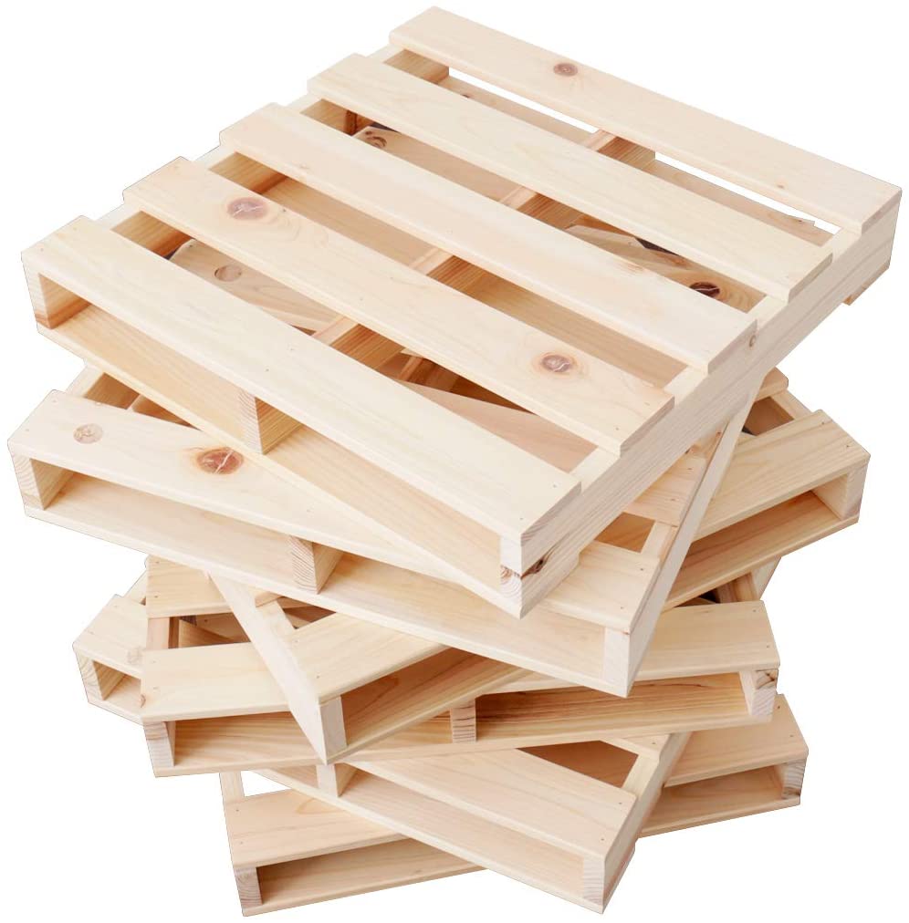 ひのきパレット　木製　国産檜　6枚　DIY　小さめ　正方形　無塗装