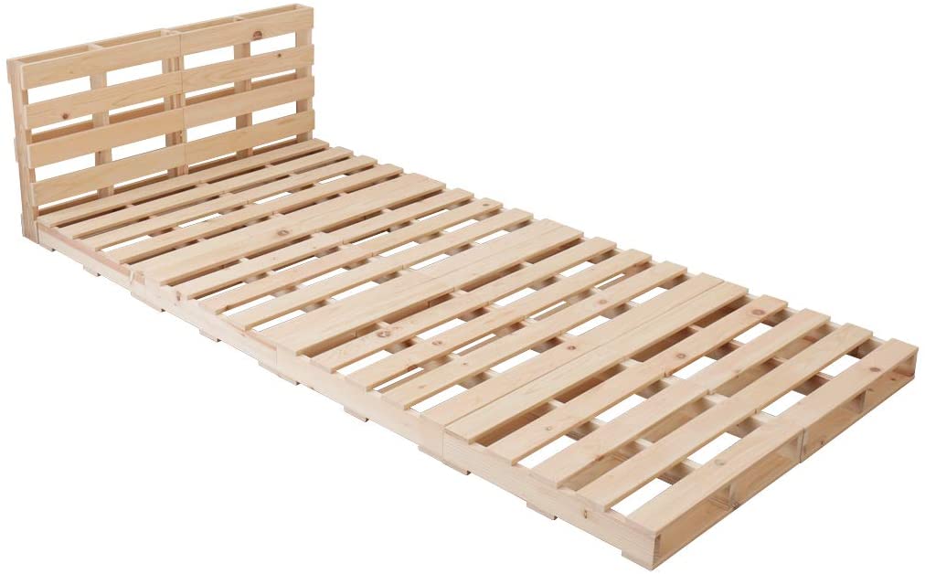ひのきパレット パレットベッド ベッドフレーム シングル 木製 国産檜 正方形 10枚 無塗装 DIY ベット｜ioo-neruco｜02
