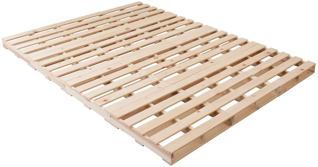 ひのきパレット パレットベッド ベッドフレーム ダブル 木製 国産檜 正方形 12枚 無塗装 DIY ベット｜ioo-neruco｜02