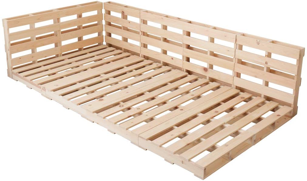 ひのきパレット パレットベッド ベッドフレーム シングル 木製 国産檜 正方形 14枚 無塗装 DIY ベット｜ioo-neruco｜02