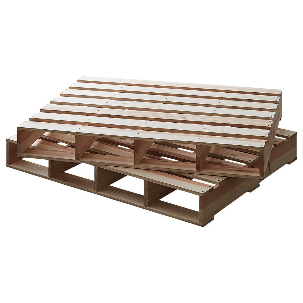 パレットベッド 簡単組立 すのこベッド スノコベッド 木製ベッド セミダブルサイズ セミダブルベッド ローベッド ヘッドレスベッド おしゃれ 新商品｜ioo-neruco｜02
