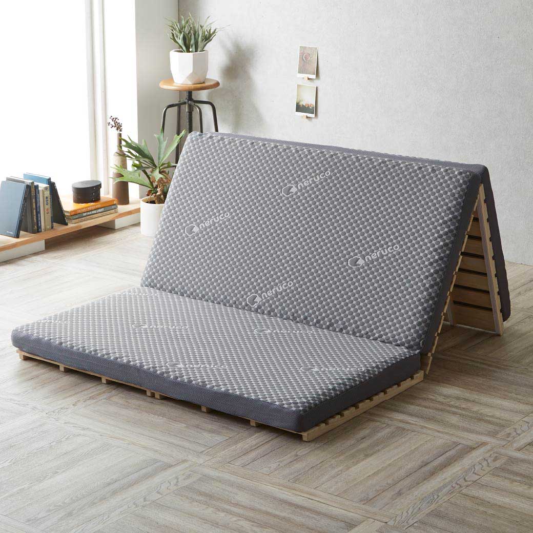 ネルコンシェルジュ 三つ折りウレタンマットレス セミダブル 高反発