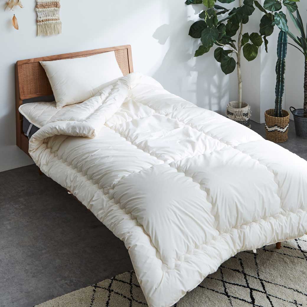 東洋紡 防ダニ 東洋紡アルファイン（R）布団セット(掛け布団-枕-ベッド