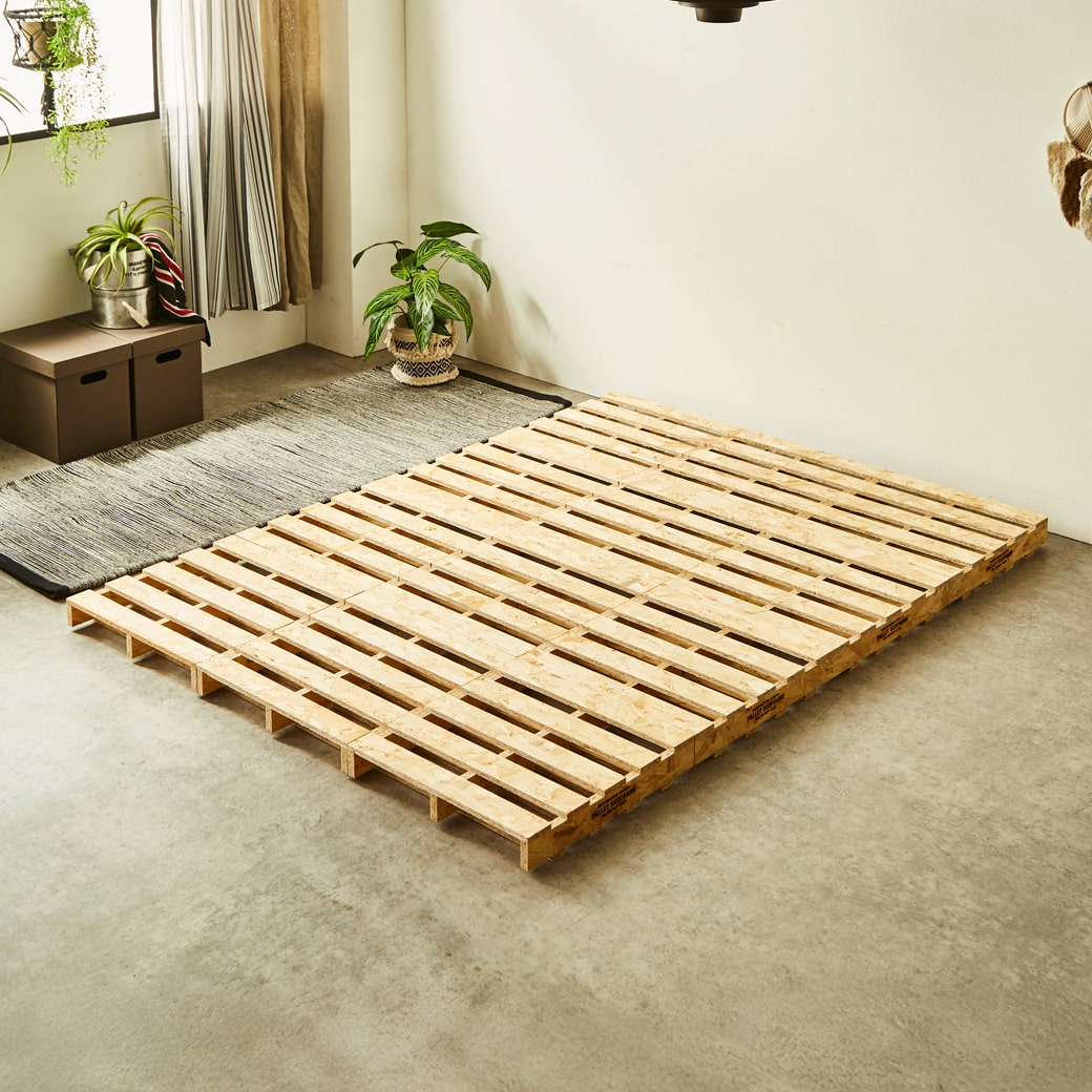 ネルコンシェルジュ パレットベッド OSB すのこベッド ヘッドレス