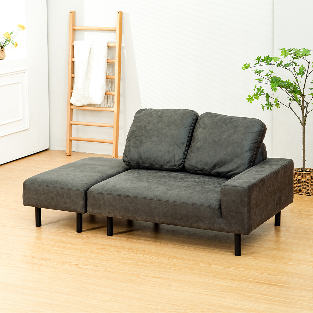 【専用】カウチソファ ファブリック ＋ オットマン付き 9/1 8:59まで最大10%OFF! カウチソファ ライナス オットマン付き