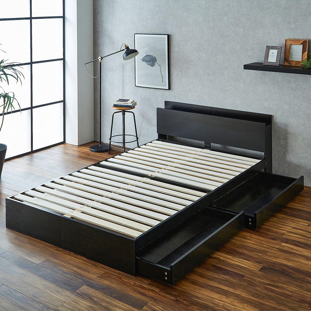 ネルコンシェルジュ 収納付きベッド 幅150cm ベッドフレーム単品