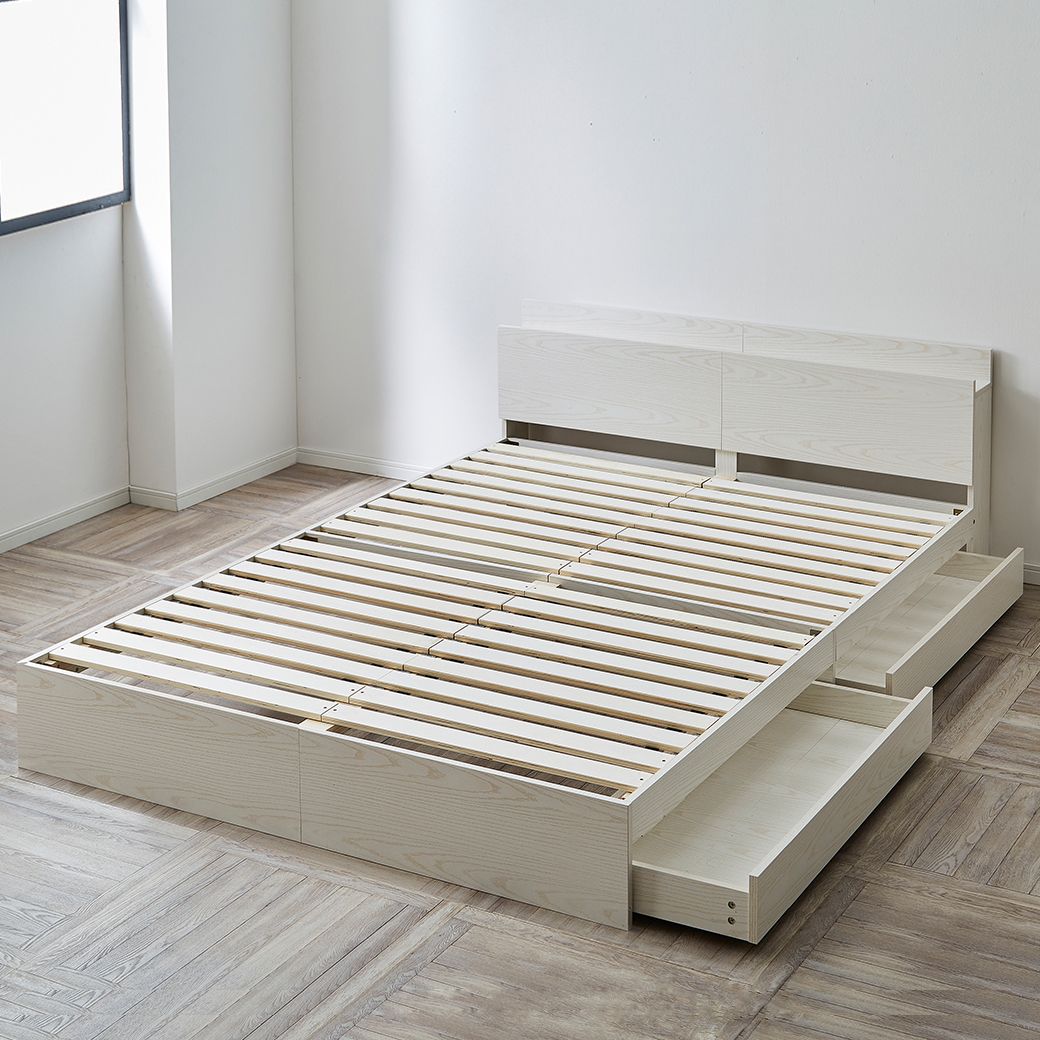 ネルコンシェルジュ 収納付きベッド クイーンロング ベッドフレーム