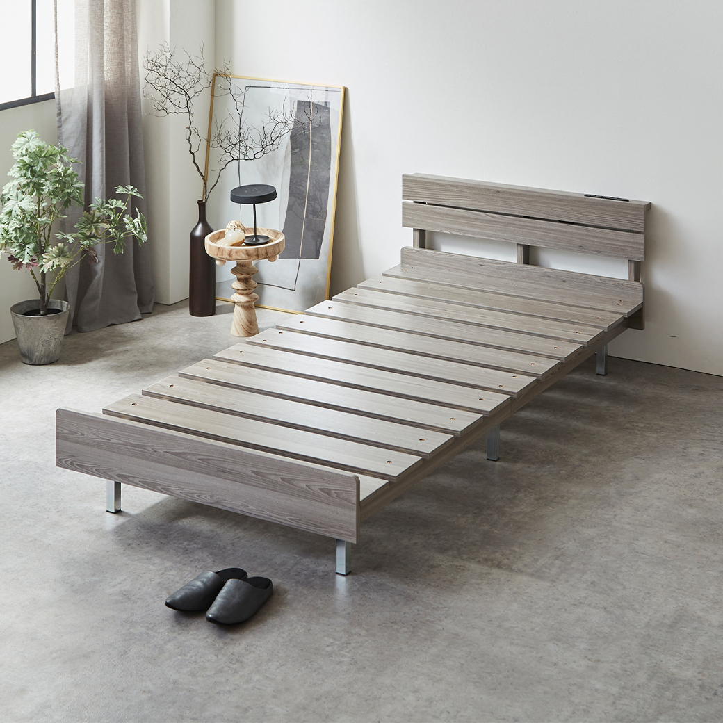 フェリクス Felix すのこベッド ヘッド付き コンセント付き USB-C USB