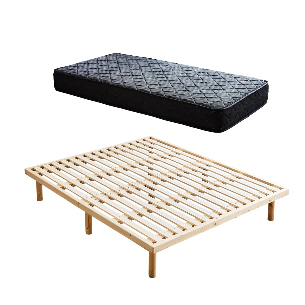 ベッド　ダブルサイズ　マットレス付き　美品 タンスのゲン 脚付きマットレス ベッド ダブル ダブルベッド 脚