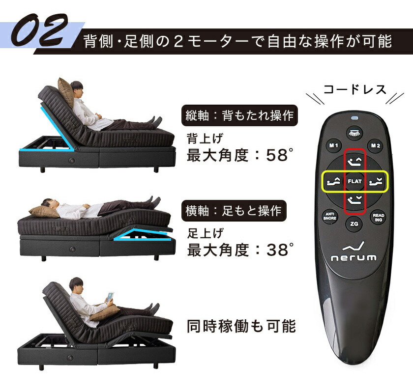 電動ベッド リクライニングベッド アジャスタブルベッド