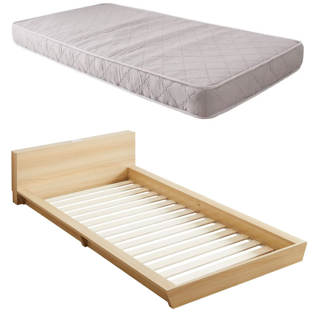ネルコンシェルジュ Platform Bed ローベッド ダブル 15cm厚 ポケット