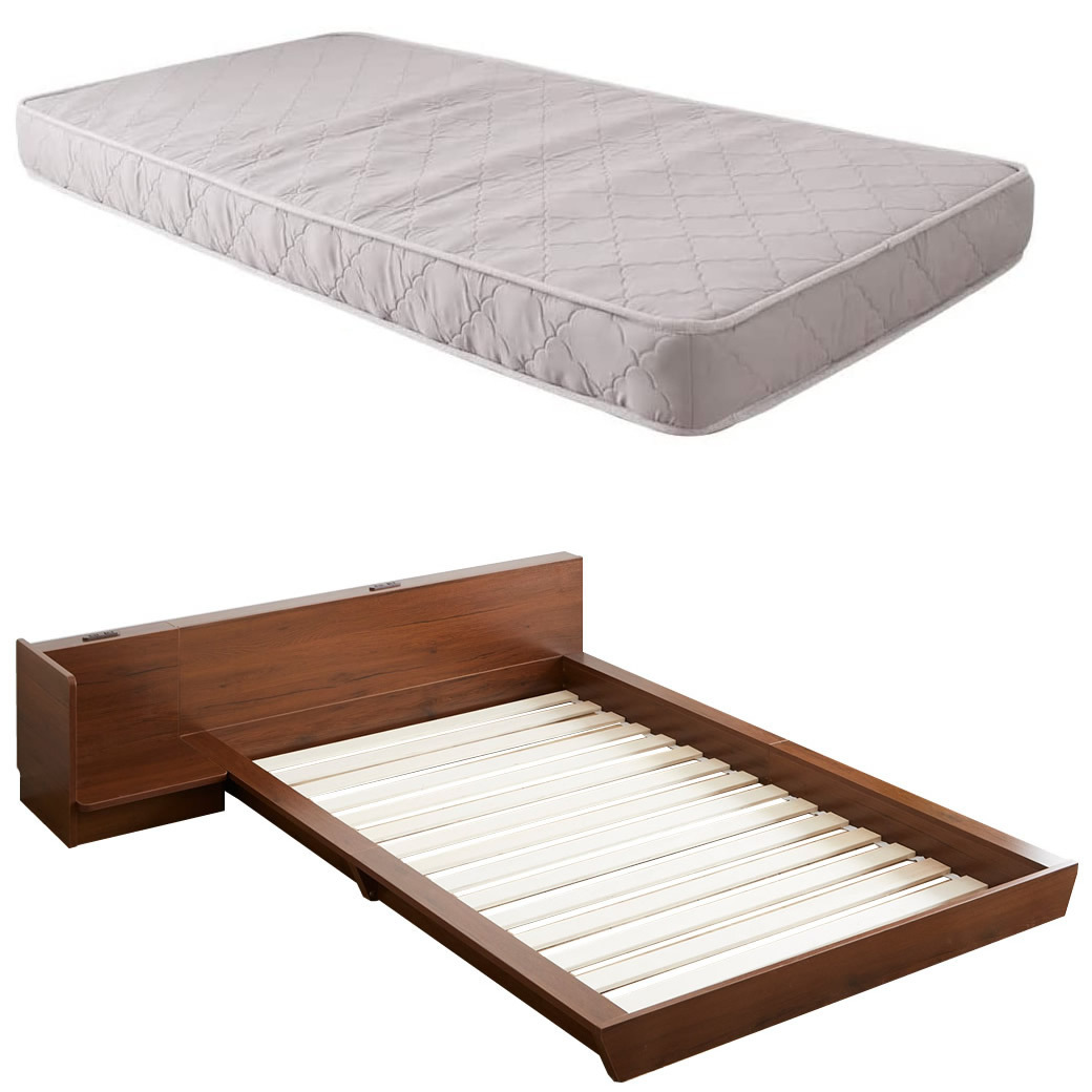 ネルコンシェルジュ Platform Bed ローベッド シングル ナイトテーブル