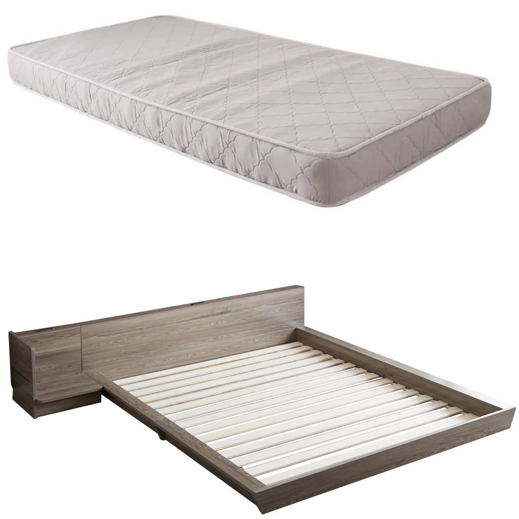 ネルコンシェルジュ Platform Bed ローベッド シングル ナイトテーブル