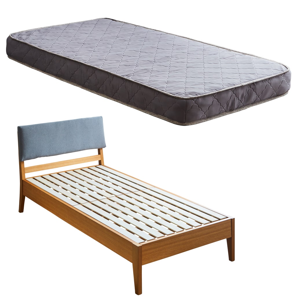 ネルコンシェルジュ ファブリックベッド すのこベッド シングル