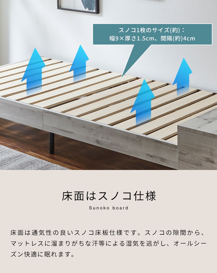 ウェイドデイベッドはすのこベッド