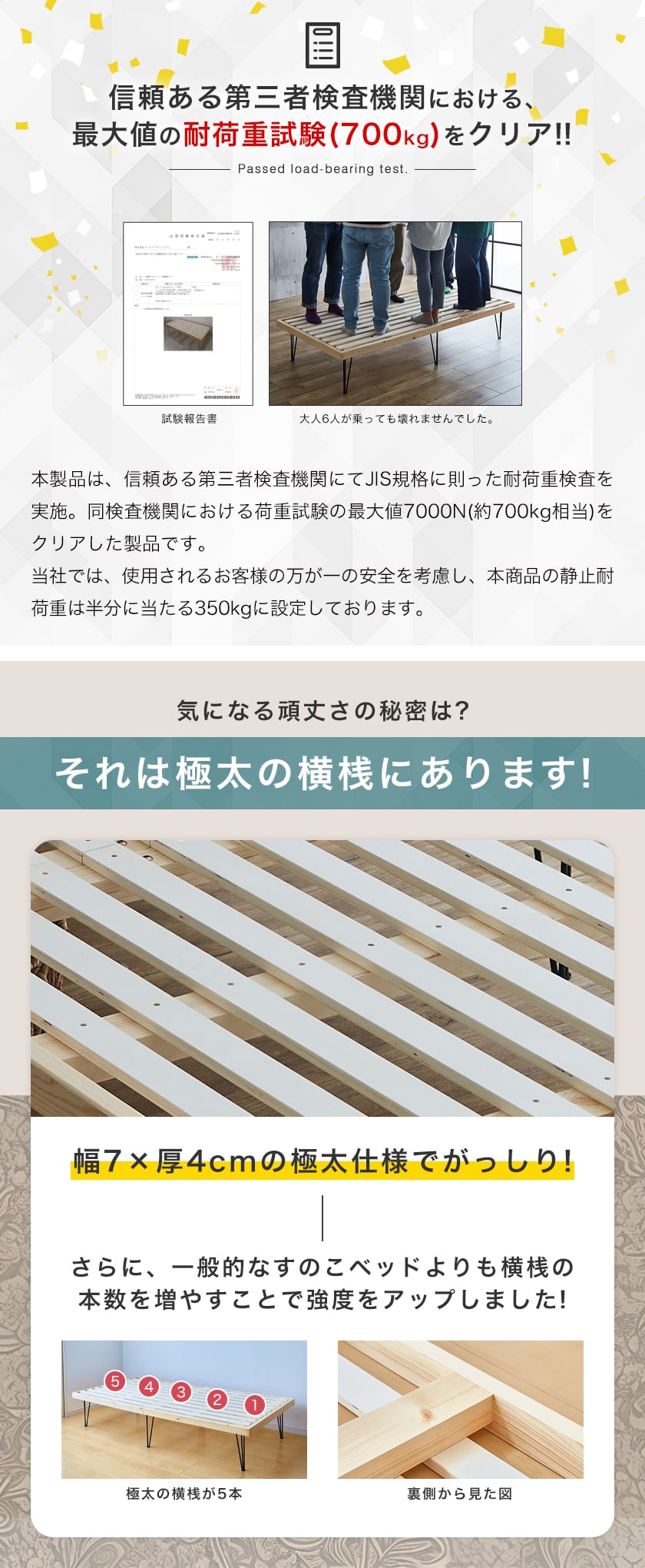 アイアン脚バノンは耐荷重350kg