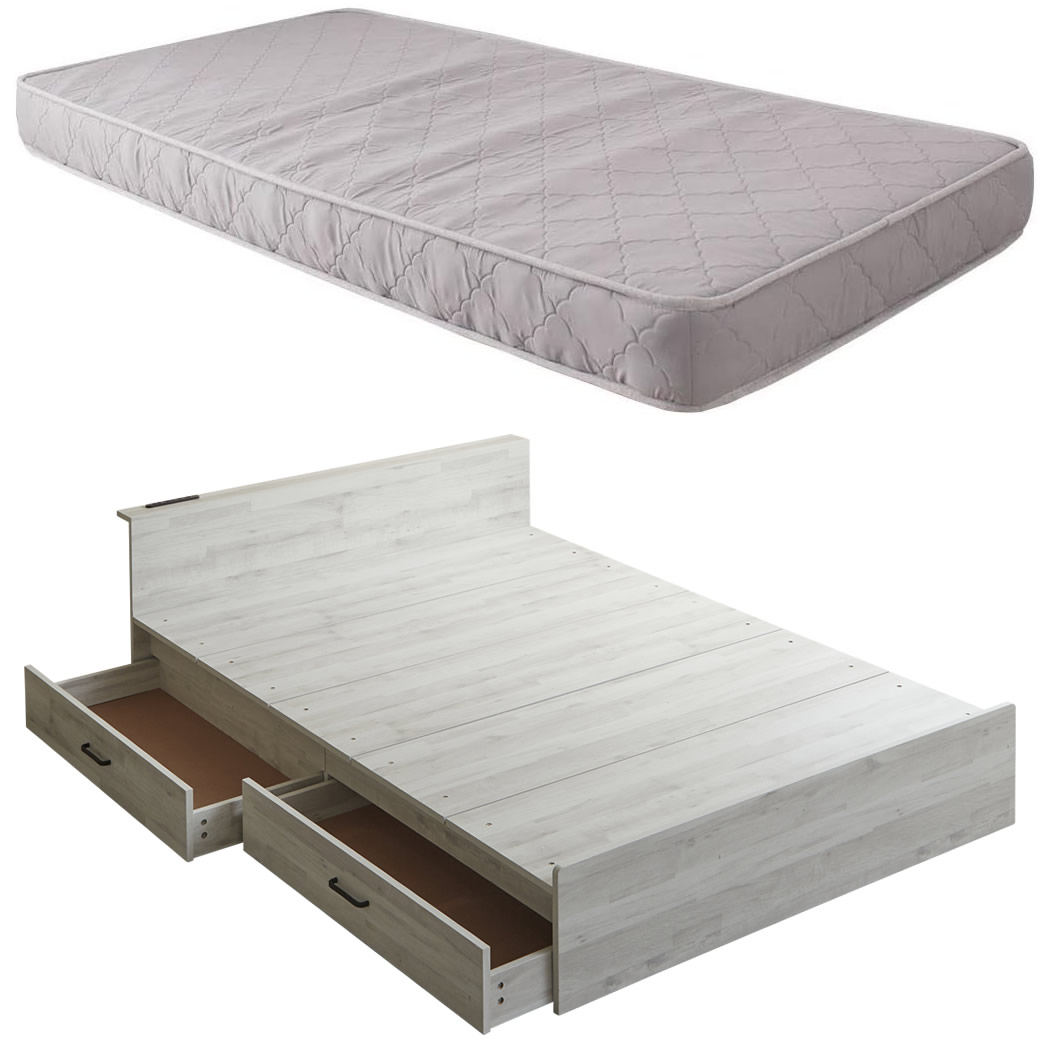 ネルコンシェルジュ 収納付きベッド ステージベッド ダブル 引き出し2