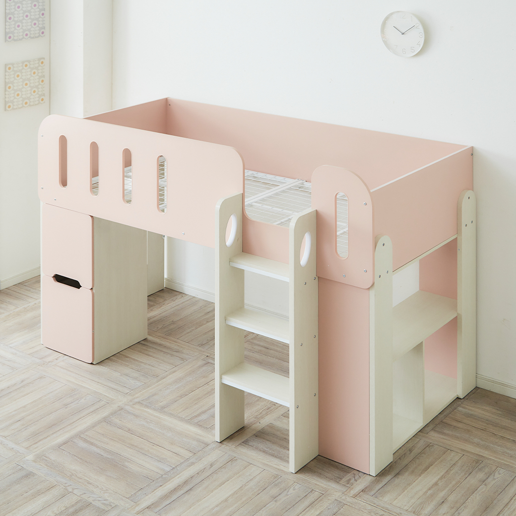 システムベッド キャリー シングル 収納 引き出し付き ロータイプ