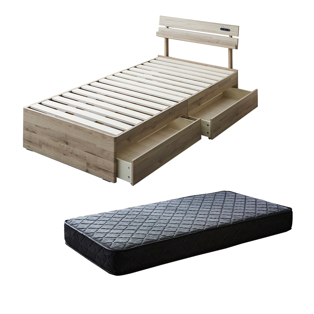 すのこベッド シングル 美品 木製 　マットレス付き　引取限定　1106-3 ベッド マットレス付き シングル すのこベッド シングルベッド
