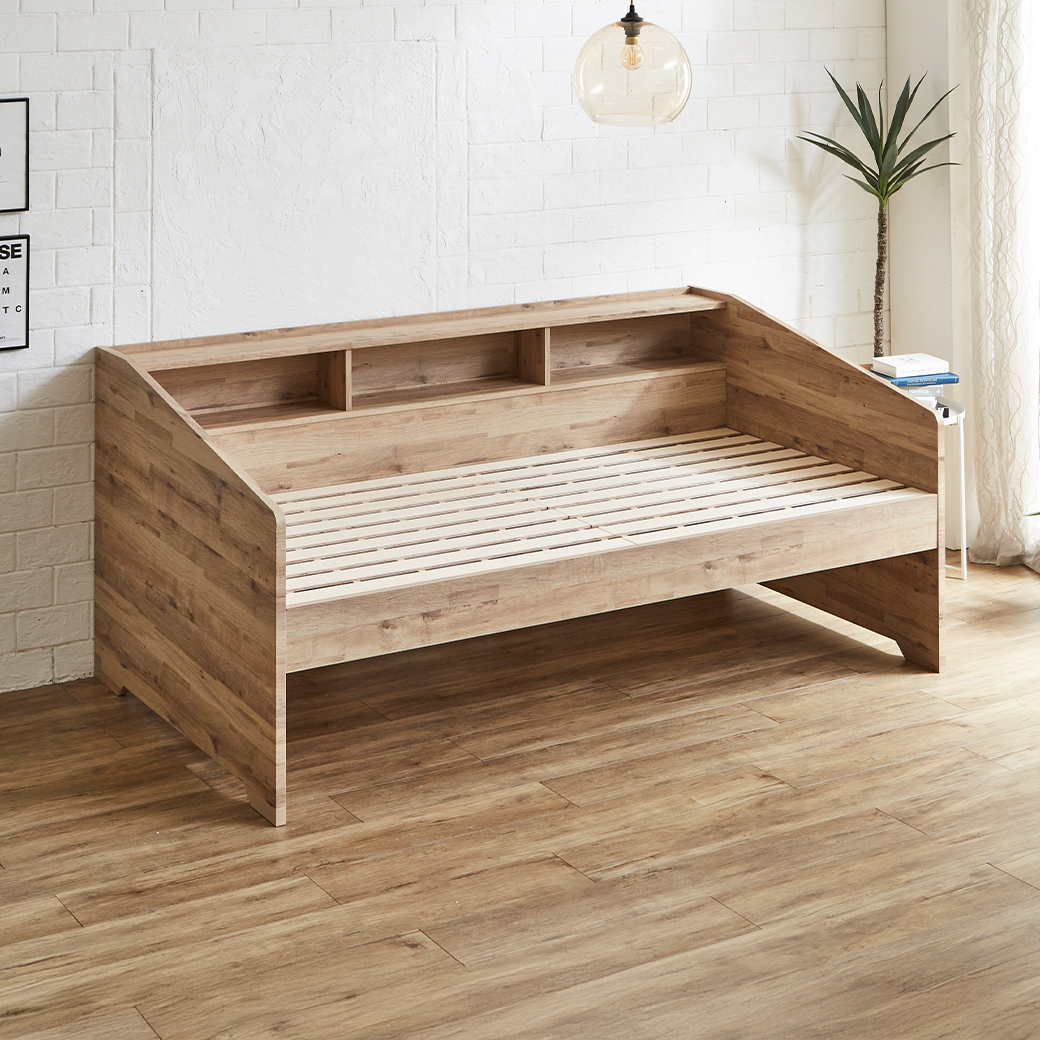 サイド棚付きベッド デイベッド Shelvesbed シングルベッド シングル