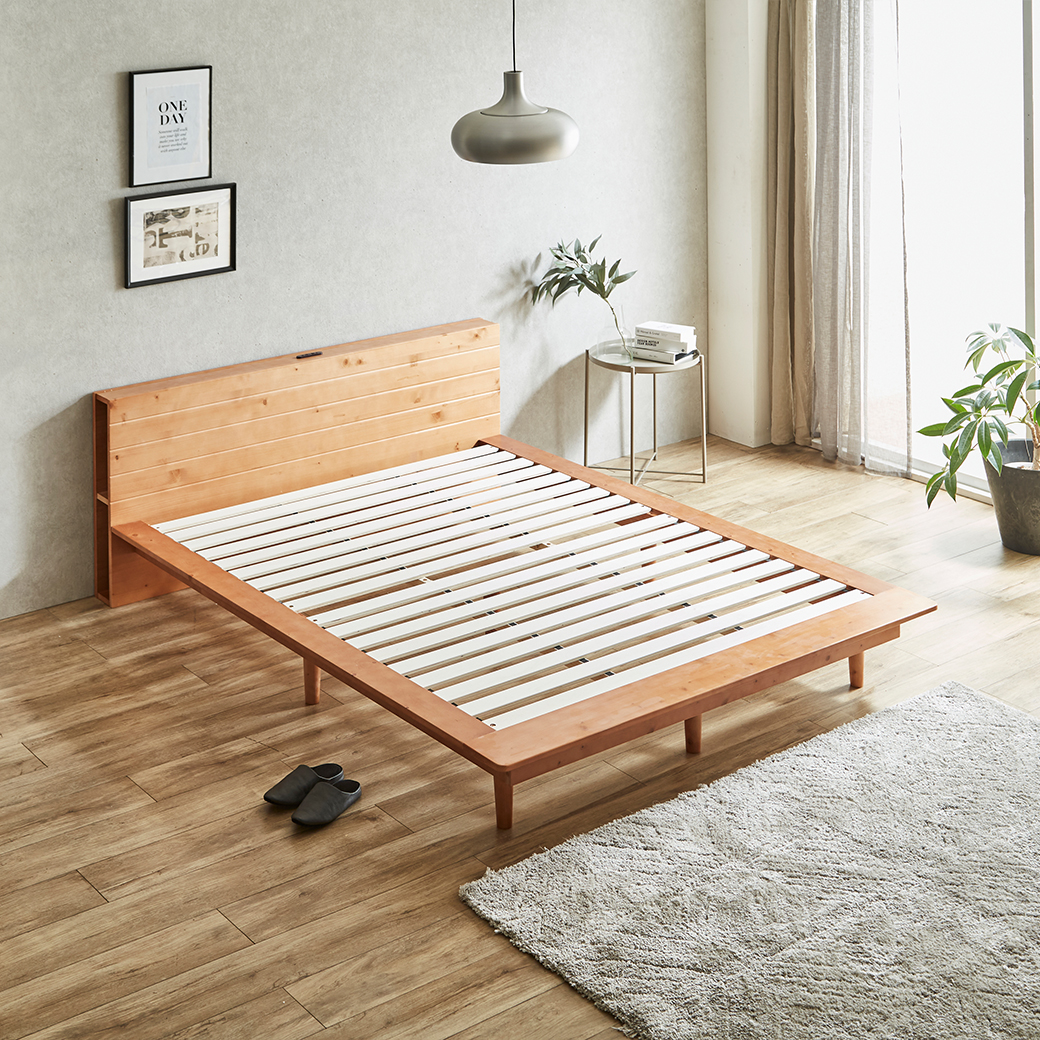 ネルコンシェルジュ ステージベッド Evans ダブル すのこベッド ロー